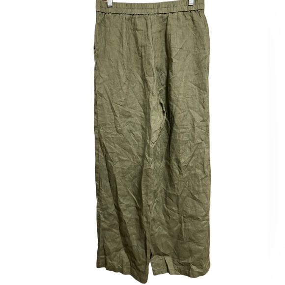 NWT Grae Cove Thalia 100% Linen Button-Fly Palazzo Pants Size Large - Picture 6 of 10